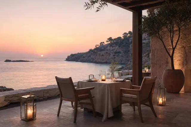 The Tides dining room at Sapphire Bay