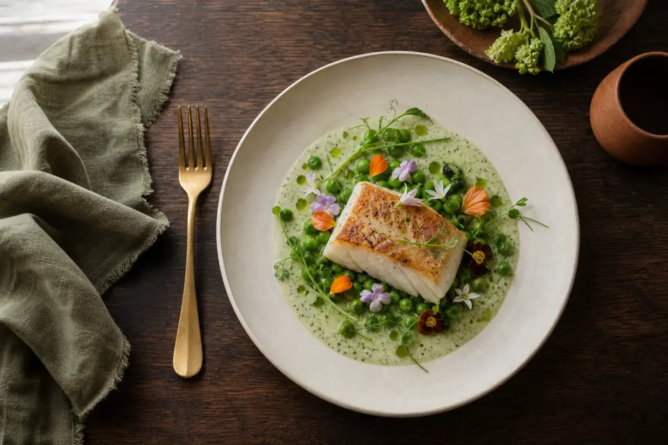A plated catered dish